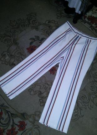 Шикарні,легкі,білі штани в смужку,великого розміру,німеччина5 фото