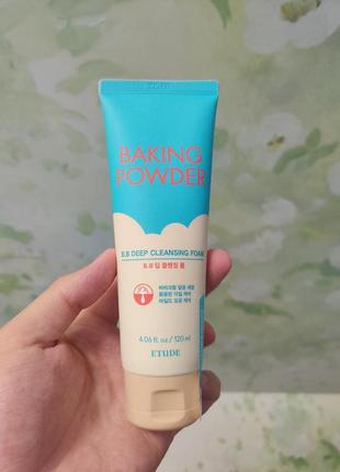 Пенка для глубокой очистки etude house baking powder b.b deep cleansing foam, 120 мл2 фото