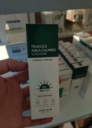 Успокаивающий солнцезащитный крем some by truecica aqua calming sun cream spf 50+ pa++++, 50 мл2 фото