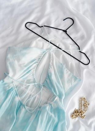 Дуже красива бавовняна сукня міді в стилі тай дай4 фото