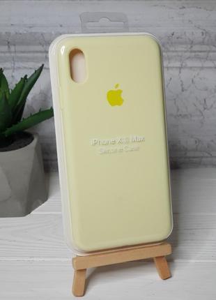 Чохол на iphone xs max з захищеним низом silicone case чохол для айфон з закритим низом