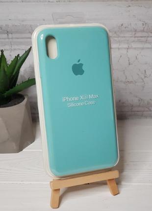 Чохол на iphone xs max з захищеним низом silicone case чохол для айфон з закритим низом