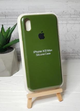 Чохол на iphone xs max з захищеним низом silicone case чохол для айфон з закритим низом1 фото