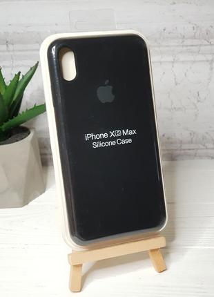 Чохол на iphone xs max з захищеним низом silicone case чохол для айфон з закритим низом