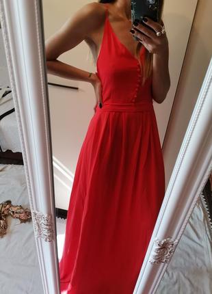 Шикарнре червоне плаття в підлогу 12433 фото