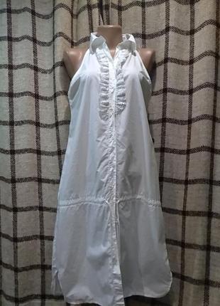 Белоснежное платье халат
