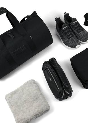 Спортивная сумка черная 24 л мужская / женская