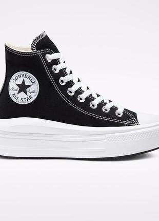 Кеди converse ctas move hi 568497c black текстиль4 фото