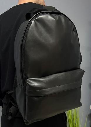 Топовый рюкзак под кожу черный женский / мужской1 фото