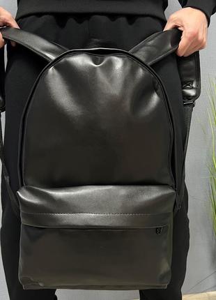 Топовый рюкзак под кожу черный женский / мужской2 фото