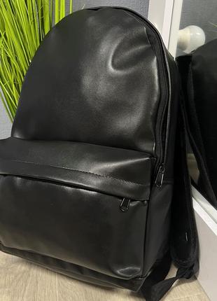 Топовый рюкзак под кожу черный женский / мужской3 фото