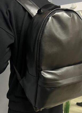 Топовый рюкзак под кожу черный женский / мужской6 фото