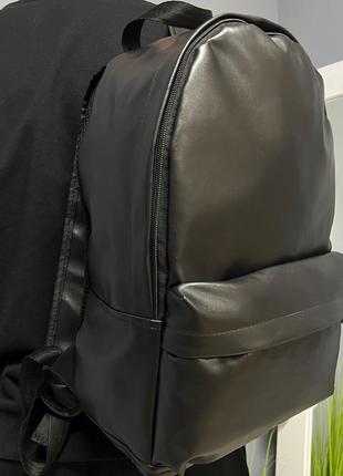 Топовый рюкзак под кожу черный женский / мужской5 фото