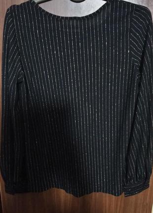 Блузка блуза жіноча сорочка чорна з довгим рукавом6 фото