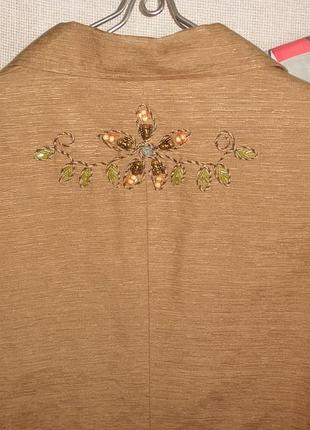 Нарядный с вышивкой жакет пиджак silkland шелк вискоза6 фото
