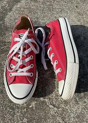 Стильні кеди converse chuck taylor all star m9696 red унісекс3 фото