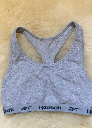 Натуральний трикотажний топ топік бра xs reebok