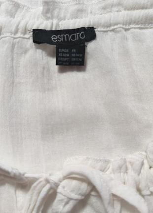 Жіноча однотонна легка блуза esmara, розмір xs(32/34), білий5 фото