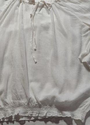 Жіноча однотонна легка блуза esmara, розмір xs(32/34), білий2 фото
