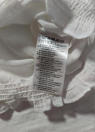 Жіноча однотонна легка блуза esmara, розмір xs(32/34), білий7 фото