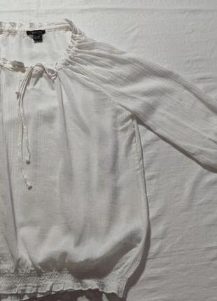 Жіноча однотонна легка блуза esmara, розмір xs(32/34), білий4 фото