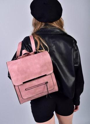 Рюкзак - сумка эко кожа 263924 pink