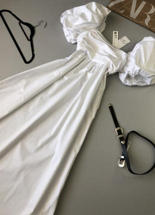 Трендові ярусну сукня максі zara з пишным рукавом свіжі колекцыи зара плаття сукня сарафан розмір xs s m l xl xxl в наявності🔥🔥🔥8 фото
