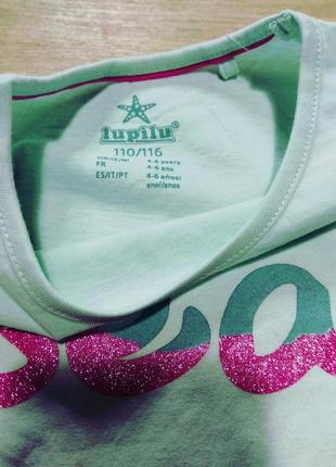 Летний комплект (футболка, шорты, панамка) для девочки от тм lupilu (германия)4 фото