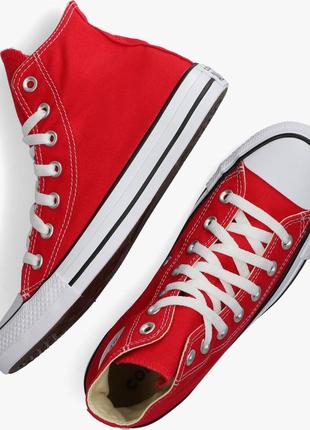 Кеди converse chuck taylor all star m9621 red червоні жіночі чоловічі7 фото