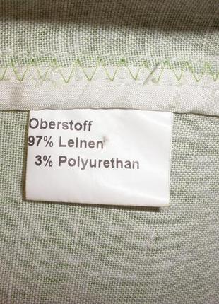 Летний льняной жакет пиджак классика clement зеленого цвета тренд6 фото