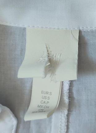 Новое платье, туника, удлиненная рубашка миди h&m из натуральной ткани9 фото