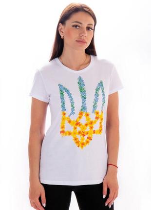 Жіноча футболка з принтом рр 42-54 кольори