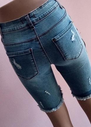Жіночі джинсові стрейчеві шорти4 фото
