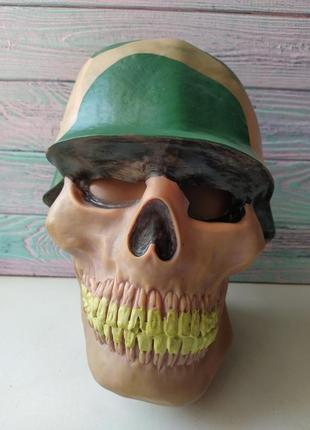 Маска резиновая череп, для фотосессии, вечеринки или хэллоуина, косплей2 фото