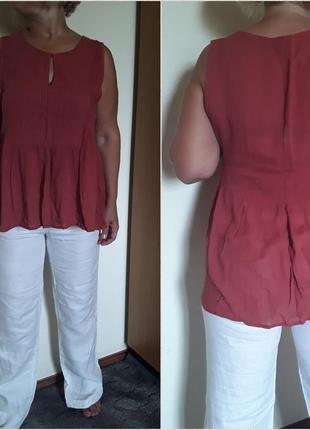 Трендовая блузка ,теракотового цвета1 фото
