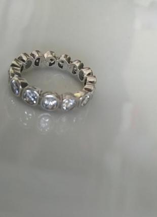 Tc срібне колечко кільце каблучка тенісна  доріжка перстень у стилі tiffany & co 925 проба з клеймом корона tc в стилі арт - деко10 фото