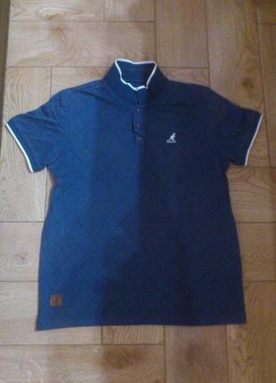 Поло мужское синее кангол чоловіче синє тенниска kangol🦘polo р.m🇬🇧🇨🇳