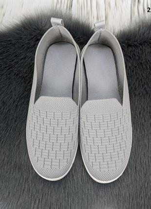 Мокасины женские летние слипоны серые bromen