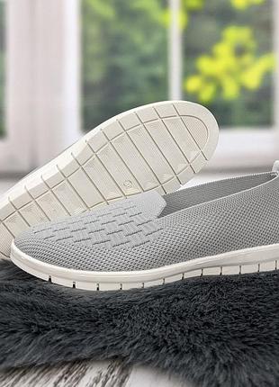 Мокасины женские летние слипоны серые bromen