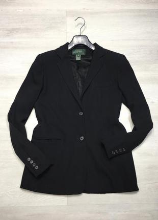 Luxury vintage винтаж элитный черный брендовый женский пиджак жакет блейзер преміум жіночий чорний піджак блейзер lauren ralph lauren оригинал2 фото