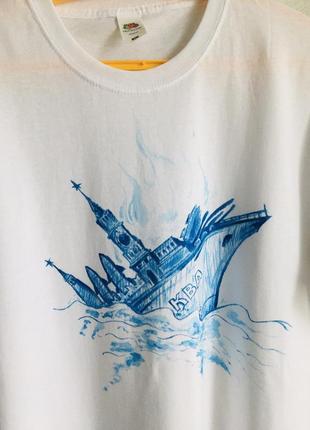 💙💛 патріотична  ексклюзивна футболка з ручним розписом 💙💛2 фото