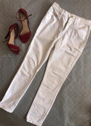 Білі джинси скіні котон1 фото