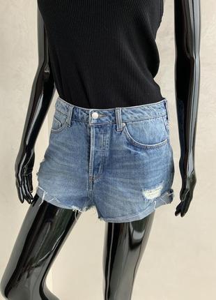 H&m круті джинсові шорти з потертостями2 фото