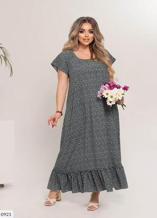 Женское длинное платье свободного кроя размеры 50-603 фото