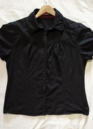 Базовая актуальная льняная рубашка сорочка блузка поло люкс бренд1 фото