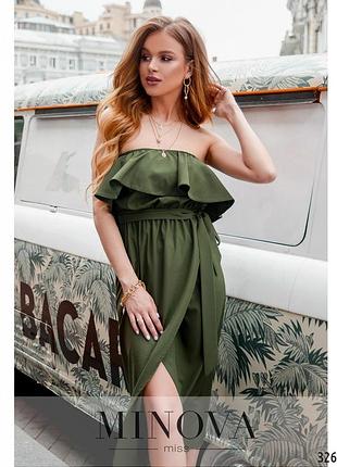 Женское платье молодежное стильное цвет -хакі