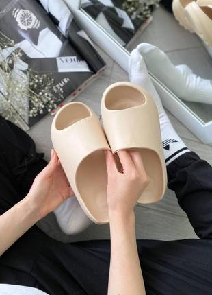 Чоловічі шльопанці adidas yeezy slide beige ☀️8 фото