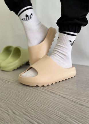 Чоловічі шльопанці adidas yeezy slide beige ☀️6 фото