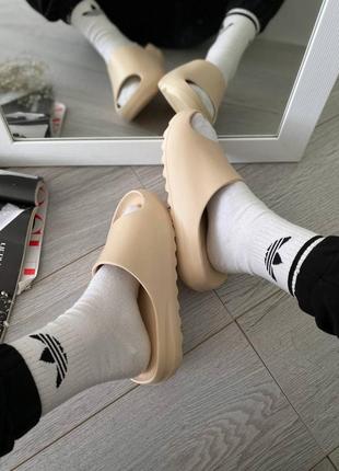 Чоловічі шльопанці adidas yeezy slide beige ☀️7 фото