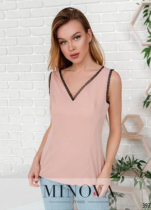 Жіноча майка молодіжна стильна колір -пудровий